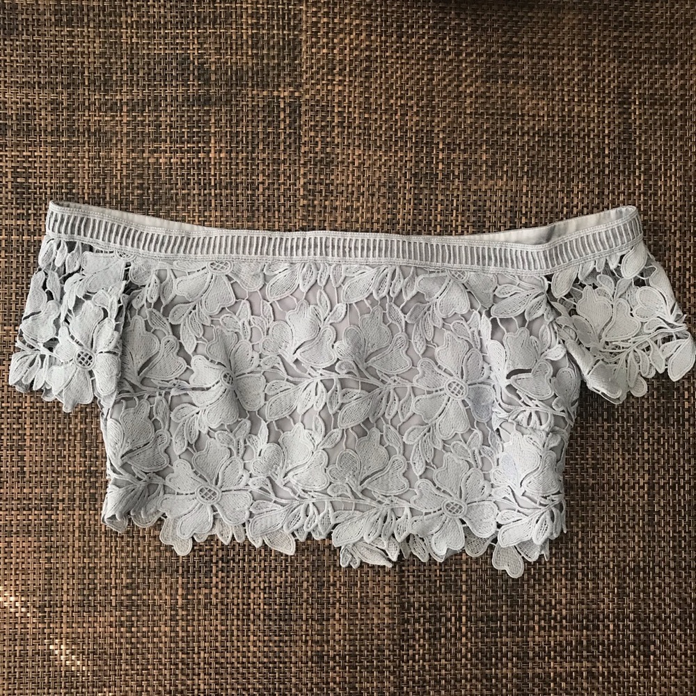 Off shoulder lace top